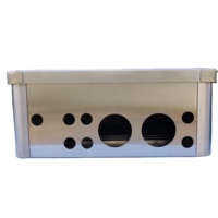 Boîtier électronique industriel à montage en rack de 19 pouces, panneau frontal avec écran LCD, poignées en acier inoxydable, taille personnalisée pour équipement