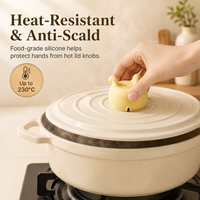 Lève-couvercle en silicone mignon, résistant à la chaleur et anti-débordement, outil de cuisine et de restaurant, pour ouvrir les casseroles à soupe, accessoire de cuisine