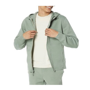 เสื้อฮู้ดผู้ชายผ้าเจอร์ซีย์สำหรับฤดูหนาว ดีไซน์ผ้าระบายอากาศได้ดี มีซิป แขนยาว รับสกรีนโลโก้และงานพิมพ์ - Product Image 2