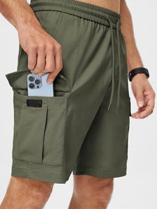 Quick Dry Comfortable Fit Solid Casual Breathable Lightweight Canvas Men's High Quality Gym Shorts for Fitness Sports Outdoor - Product Image 4