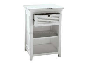 Mesita de Noche Moderna de Madera Maciza de Mango Blanca con 2 Cajones y Estante Abierto, Hecha a Mano, Minimalista, para Dormitorio 2026 - Product Image 6