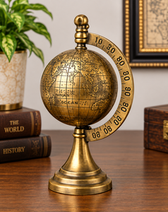 Globe terrestre en laiton fait main, style antique, globe de bureau vintage, décoration décorative pour la maison et le bureau, affichage éducatif de la carte du monde - Product Image 5