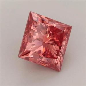เพชรเจ้าหญิงสีชมพูสดใสแฟนซี ทรงเหลี่ยมเจียระไน สำหรับทำแหวน เพชรเม็ดเดี่ยวทุกขนาด มีจำหน่ายในราคาประหยัด - Product Image 6