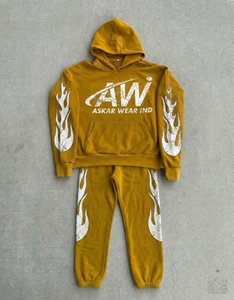 Conjuntos Deportivos con Capucha para Hombre, 100% Algodón, Corte Holgado, Ecológicos, de Secado Rápido, Transpirables, Ropa Casual de Invierno para Actividades Diarias de Fitness - Product Image 1