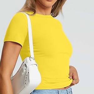 T-shirts pour femmes, manches courtes, crop top - Product Image 5