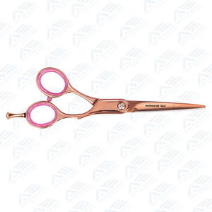 Tijeras profesionales de corte de pelo de 5,75 ", tijeras de peluquero japonesas de acero inoxidable con silenciador cómodo, diseño de oro rosa - Product Image 3