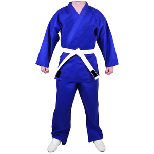 Five B Unisex Adult Karate Gi Uniform <b>Set</b> 100% Cotton Durable Plain Dyed Regular Fit Martial Arts Wear with Black Belt - Product Image 2