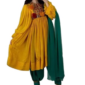 Robes de mariée modernes de haute qualité pour femmes, grandes tailles, manches longues, longueur genou, coupe trapèze, avec appliques en dentelle et volants, couleurs vives, vente en gros - Product Image 1
