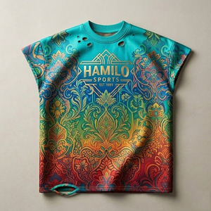 T-shirt de sport pour homme durable avec logo personnalisé en gros, t-shirts de sport pour homme surdimensionnés au meilleur prix - Product Image 1