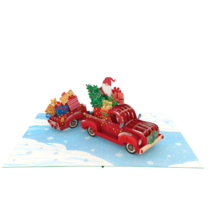 Tarjeta Navideña 3D Pop-up de Santa Claus con Sobre, Colección Árbol de Navidad, Nuevo Diseño, Tarjeta Hecha a Mano - Product Image 3