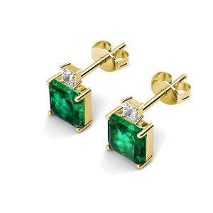 Joyas de plata <span class=keywords><strong>2022</strong></span> para mujer, aretes cuadrados de Esmeralda verde de <span class=keywords><strong>3</strong></span> quilates cultivados en laboratorio, joyería <span class=keywords><strong>Destiny</strong></span>, 925 - Product Image 4
