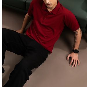 Polos de Hombre de Color Sólido al por Mayor en Stock, Polos de Golf con Logotipo Personalizado, Polos Lisos de Algodón y Poliéster - Product Image 3