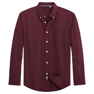 Camisa de Vestir Personalizada para Hombre, de Manga Larga, con Microcuello a Cuadros, de Algodón, con Botones, para Oficina, Ropa Formal, Elegante y Profesional - Product Image 3