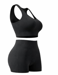 Nuevo Conjunto Deportivo para Mujer, Dos Piezas, Bra Deportivo Ajustado con Shorts Sin Costuras, Ropa Deportiva Activa, Conjunto de Yoga - Product Image 3