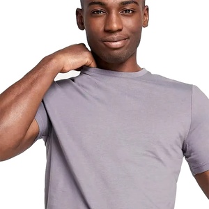 Venta al por mayor 100% algodón camiseta de los hombres de peso ligero antiarrugas ropa casual en color liso de alta calidad - Product Image 2