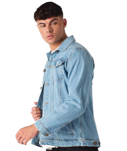 Vestes en jean décontractées délavées pour hommes, prix de gros, haute qualité, bleu, coupe oversize, respirantes, en coton, streetwear d'hiver - Product Image 3