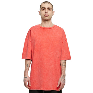 T-shirt tendance pour homme en coton délavé, tissu confortable en mélange de coton, vêtement décontracté élégant pour tous les jours - Product Image 1