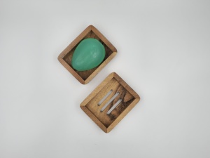 Eco-Friendly Rectangular Wooden Soap Dishes - Product Image 4