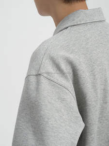 2025 automne hommes décontracté coton à manches longues Polo à capuche léger luxe couleur unie revers personnalisé sweats à capuche amples M-3XL - Product Image 4