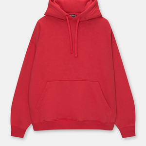 Men's XL Oversized Pullover Hoodie Winter <b>Thermal</b> <b>Fleece</b> with Drop Shoulder 100% Cotton Solid Pattern Custom Print - Product Image 3