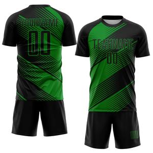 Uniformes de Fútbol Personalizados al por Mayor OEM, Uniformes de Fútbol Sublimados Transpirables para Equipos Juveniles y Masculinos, Conjunto de Camiseta Verde y Blanca - Product Image 5