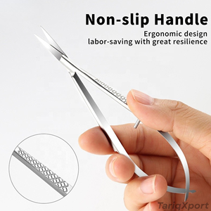 Cortacutículas Estilo Ruso, Tijeras de Manicura Multifuncionales de Acero Inoxidable para Decoración de Uñas, Tijeras para Cejas - Product Image 3