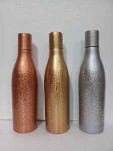 Plain Copper Water <b>Bottle</b> Collection With Multiple Shapes Reusable Drinking <b>Bottle</b> For Home Office Travel Gym Daily Use - Product Image 6
