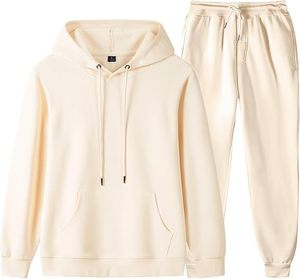 Women's Pullover <b>Hoodie</b> and Tapered Jogger Pants Set Kangaroo Pocket Drawstring Hood Casual Two Piece Sweatsuit - Product Image 3