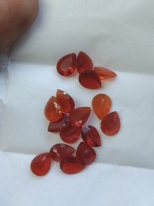 Opale de feu naturelle 9x7MM taille poire, pierre précieuse naturelle de qualité supérieure pour la fabrication de bijoux - Product Image 4