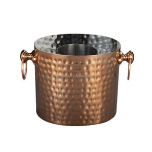 Stylish Stainless Steel Metal <b>Ice</b> Bucket Durable Beverage <b>Cooler</b> With Handle Perfect For Party Event Bar Use - Product Image 5