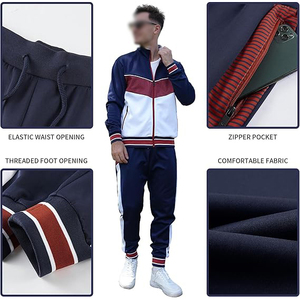 Conjunto de chaqueta y pantalones con bolsillo en la manga para teléfono, cordón elástico en el dobladillo, chándal cortavientos - Product Image 4