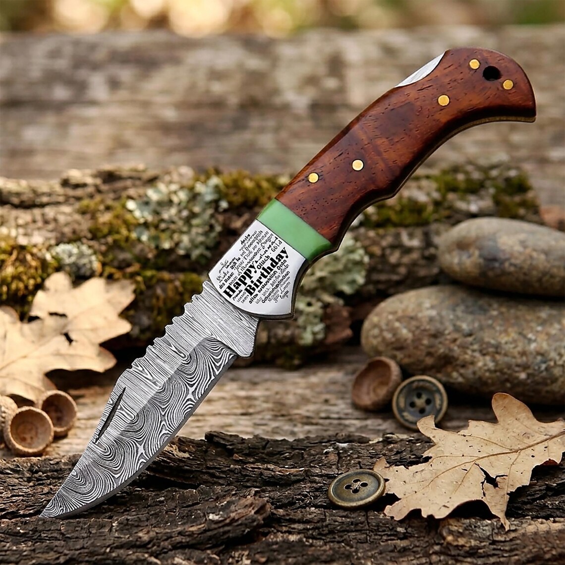 Rosewood & Green Resin