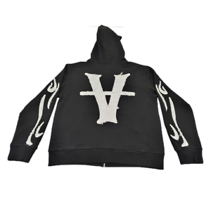 Fabricant de vêtements pour hommes, sweat à capuche court pour hommes, streetwear, pull-over, surdimensionné, 500 g/m², 100 % coton, sweat à capuche brodé pour hommes - Product Image 2