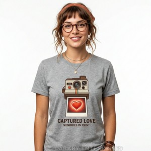 Modern Geometric Heart Women T-Shirt Dusty <b>Rose</b> Cotton Tee Abstract Print <b>Top</b> Manufacturer Custom OEM ODM Printed Clothing - Product Image 3