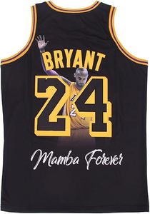 Camisetas Deportivas Hip Hop Legend 8 24 para Hombre, Camiseta de Baloncesto Negra con Costuras de Piel de Serpiente - Product Image 3