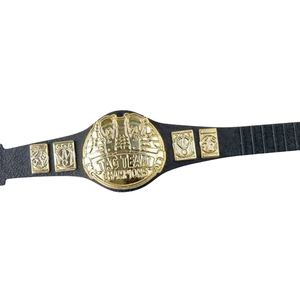 Cinturón de Campeonato de Lucha en Parejas con Emblema Dorado, Cinturón de Título de Cuero Personalizable de Primera Calidad para Deportes y Coleccionistas - Product Image 3