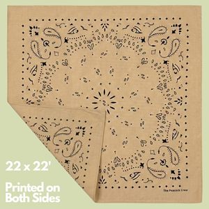 Pañuelo Personalizado con Diseño Paisley, Calidad Premium, 100% Algodón, 22*22 Pulgadas, Tela Transpirable, Impresión Digital, Suave, Cómodo, Estilo Vintage, Unisex - Product Image 5