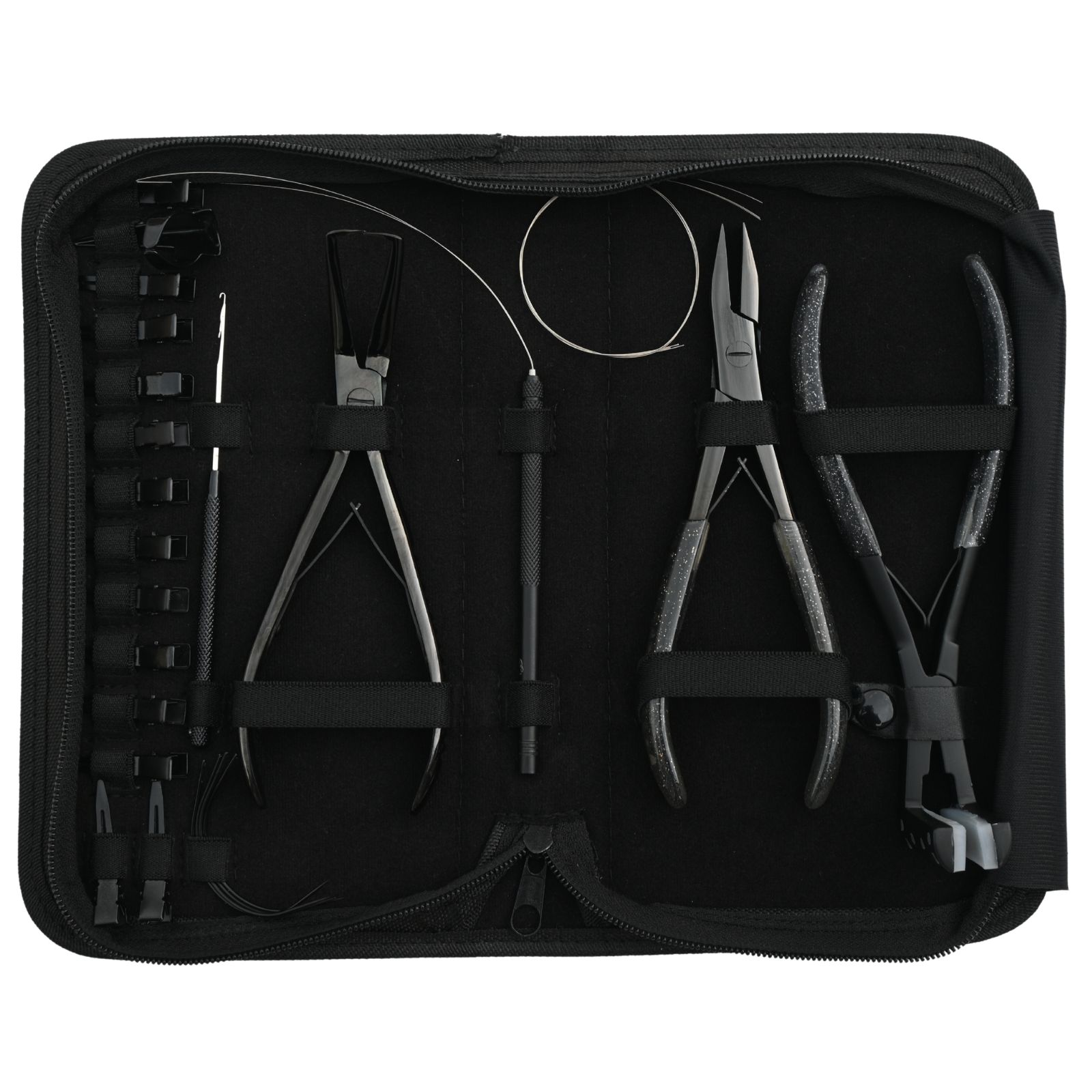 Black Hair extension tools kit