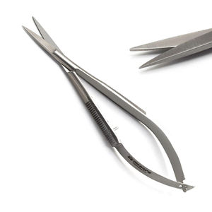 Kit de micro-chirurgie 3 pièces : Ciseaux à ressort Noyes, Porte-aiguille Castroviejo, Instruments chirurgicaux dentaires - Product Image 4