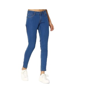Jeans de Mezclilla Ajustados para Mujer, Personalizados con Marca, de Algodón, Lavado Oscuro, Alta Calidad, a la Moda, Precio Económico, Gran Venta - Product Image 2