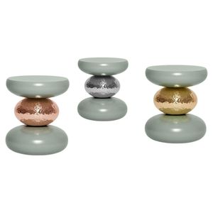 Taburete de Aluminio de Alta Calidad en Venta, Muebles de Primera Calidad, Taburete Metálico con Acabado Dorado, Otomanas de Latón - Product Image 6