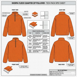 Custom Men's Sherpa <b>Fleece</b> Quarter Zip Pullover <b>Jacket</b> Front Logo <b>Thick</b> Winter Warm OEM ODM Wholesale High Quality - Product Image 6