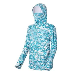 Camiseta de Pesca con Capucha para Hombre, Estampada, UPF 50, 100% Poliéster, de Secado Rápido, Manga Larga, para Senderismo y Running - Product Image 3