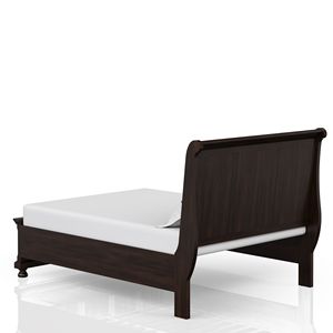 Letto matrimoniale in legno color ciliegio scuro con contenitore - Product Image 2
