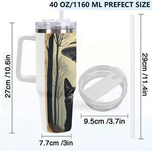 Custom Tumbler 40oz Stainless Steel <b>With</b> Handle And <b>Straw</b> For Outdoor Events - Product Image 4