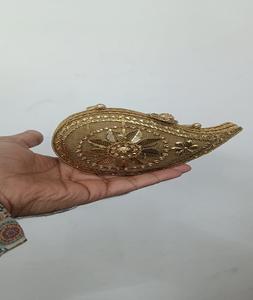 Bolso de Mano Tipo Clutch con Cuentas y Cadenas Metálicas, Estilo Vintage Indio, Hecho a Mano, para Fiestas Nocturnas, Bodas, Regalos de Cumpleaños - Product Image 3