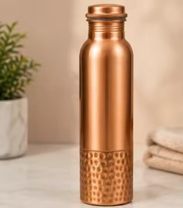 Oriental Style Metal Water Bottle With Floral Design Portable Travel <b>Drinkware</b> Lids Included - Product Image 4