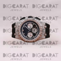 Montre en quartz avec diamant Moissanite, personnalisable avec logo et design de luxe pour hommes, disponible en gros pour la promotion de marque