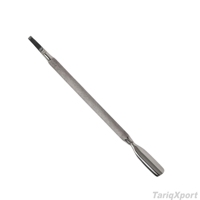 Pousse-cuticules professionnel en acier inoxydable réutilisable de haute qualité à double extrémité, nettoyeur d'ongles, outil de manucure avec manche confortable – Ensemble