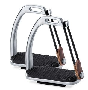 Étriers en aluminium personnalisés ODM 2026 avec surface texturée et sangles en cuir pour une conduite sécurisée - Product Image 1